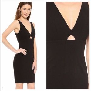 Alice + Olivia black midi bodycon dress